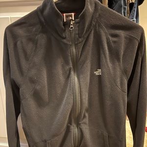 Women’s North Face Black fleece zip up. Size large